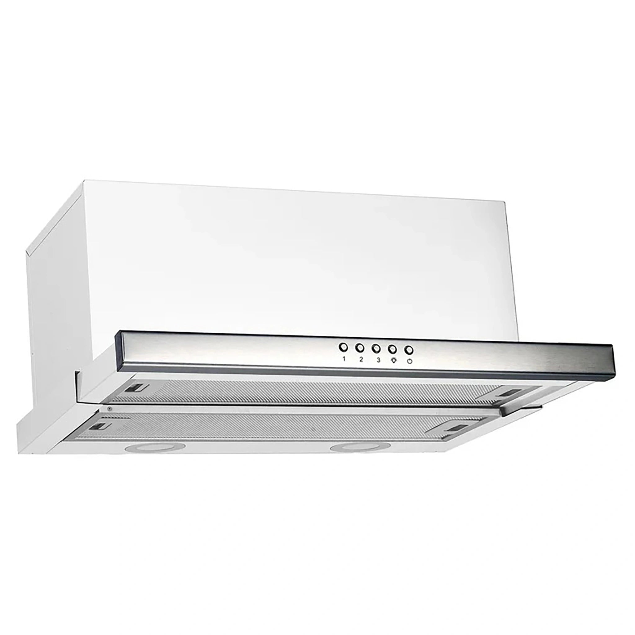 Omega Appliances 60cm Stainless Steel Slide-out Rangehood ORT61X, Front View 1