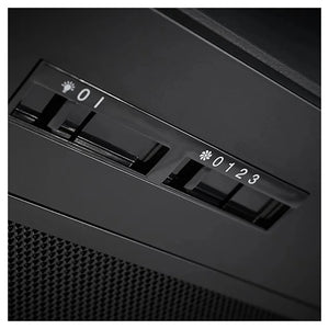 Omega Appliances 52cm Black Undermount Ducted Rangehood ORU52MB, Control Panel View