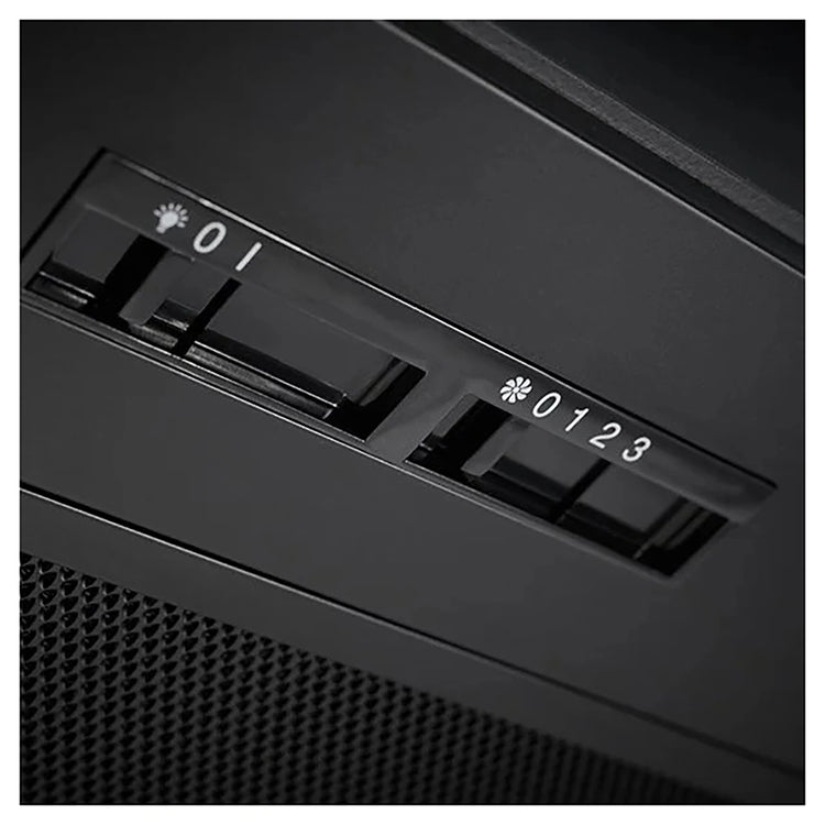 Omega Appliances 52cm Black Undermount Ducted Rangehood ORU52MB, Control Panel View
