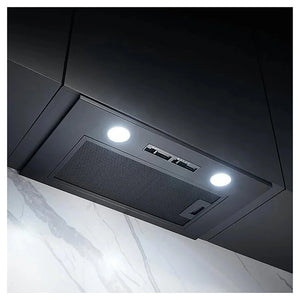 Omega Appliances 52cm Black Undermount Ducted Rangehood ORU52MB, Top View