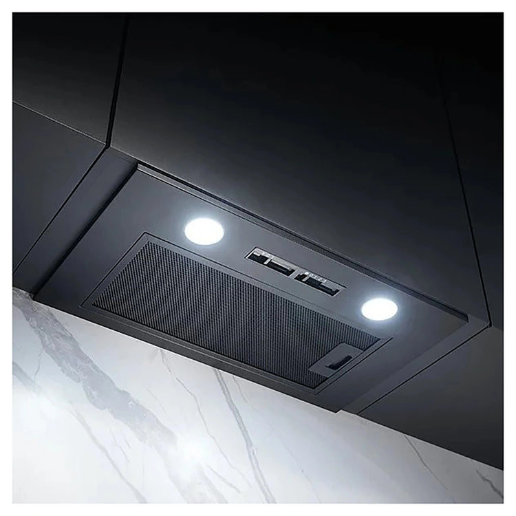 Omega Appliances 52cm Black Undermount Ducted Rangehood ORU52MB, Top View