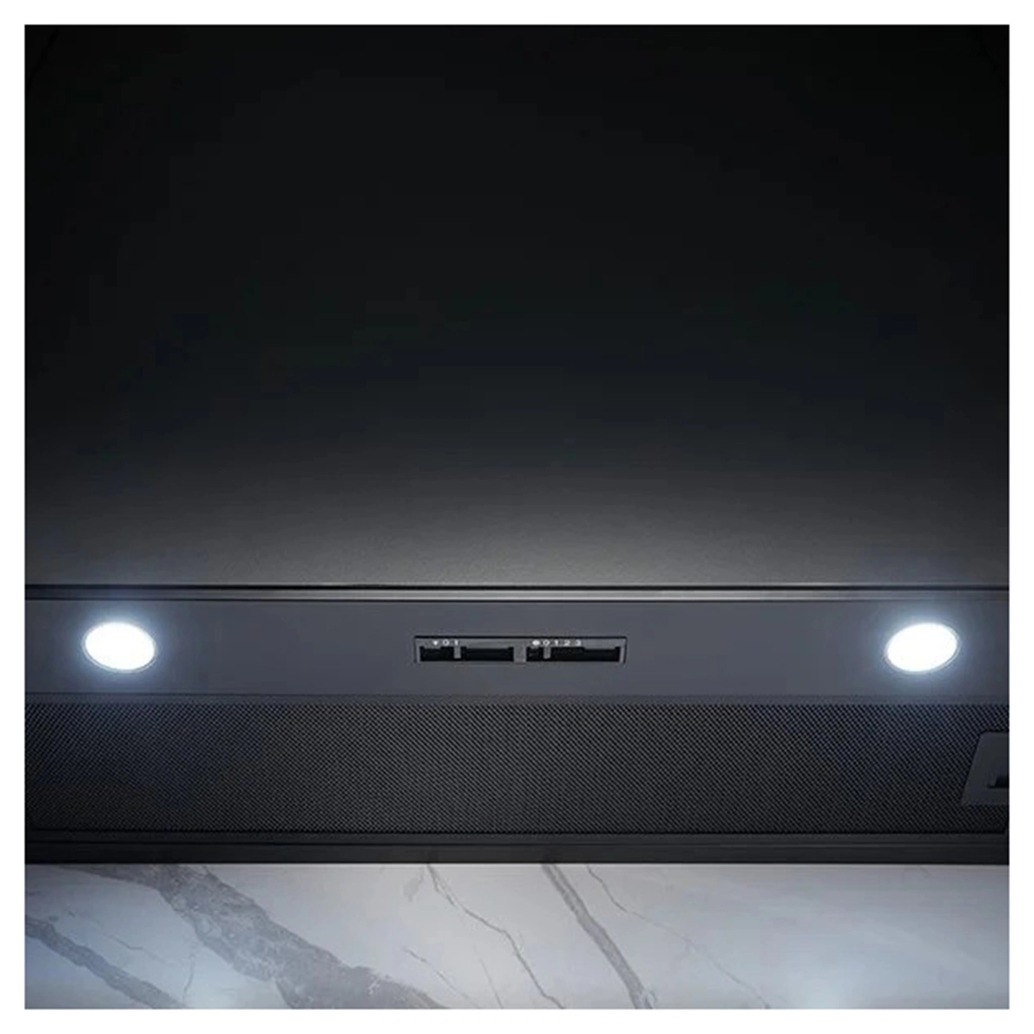 Omega Appliances 90cm Undermount Rangehood ORU90MB, Double Led Light View