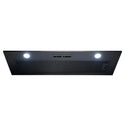 Omega Appliances 90cm Undermount Rangehood ORU90MB, Front View With Led Light View