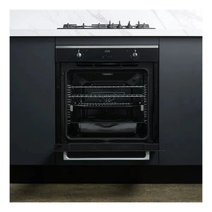 Residentia 60cm 8 Function Pyrolytic Oven OBO61PXTGG, Front View With Door Open