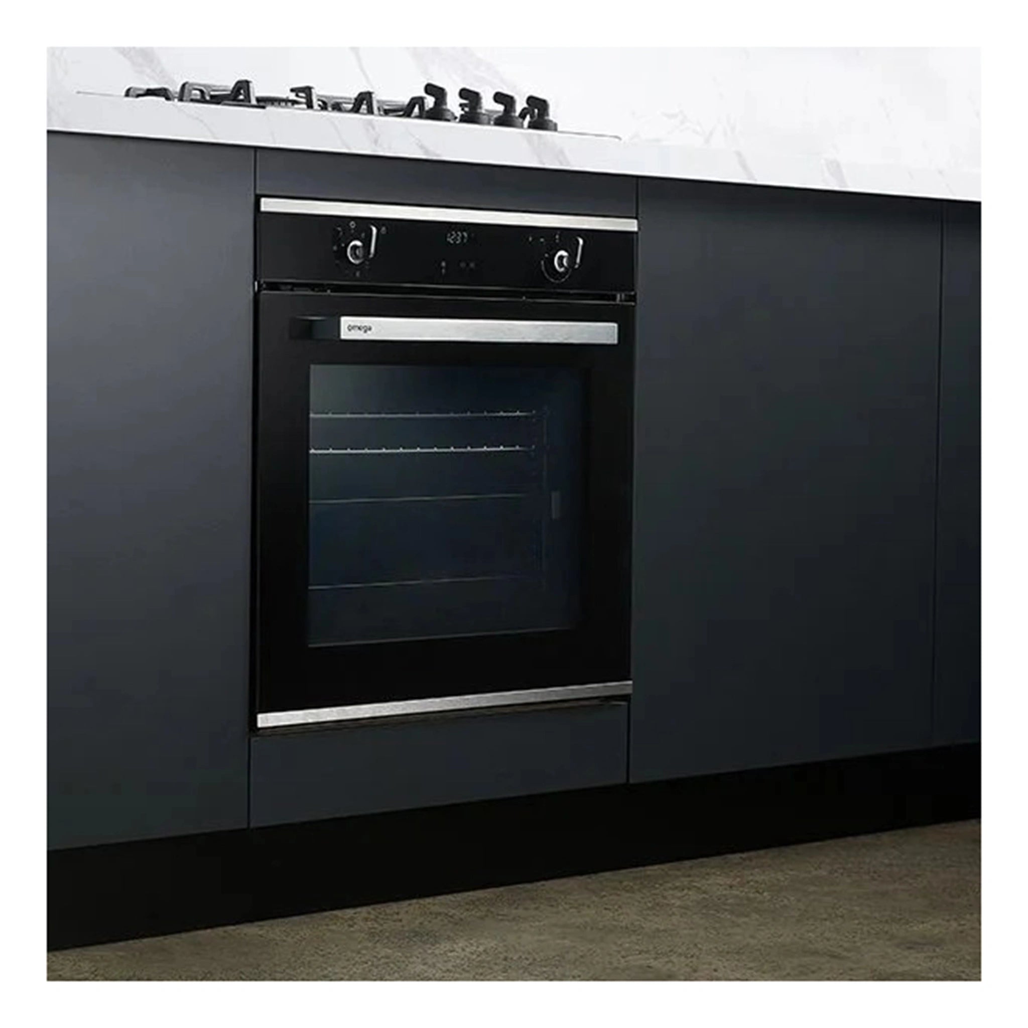 Residentia 60cm 8 Function Pyrolytic Oven OBO61PXTGG, Left Side View