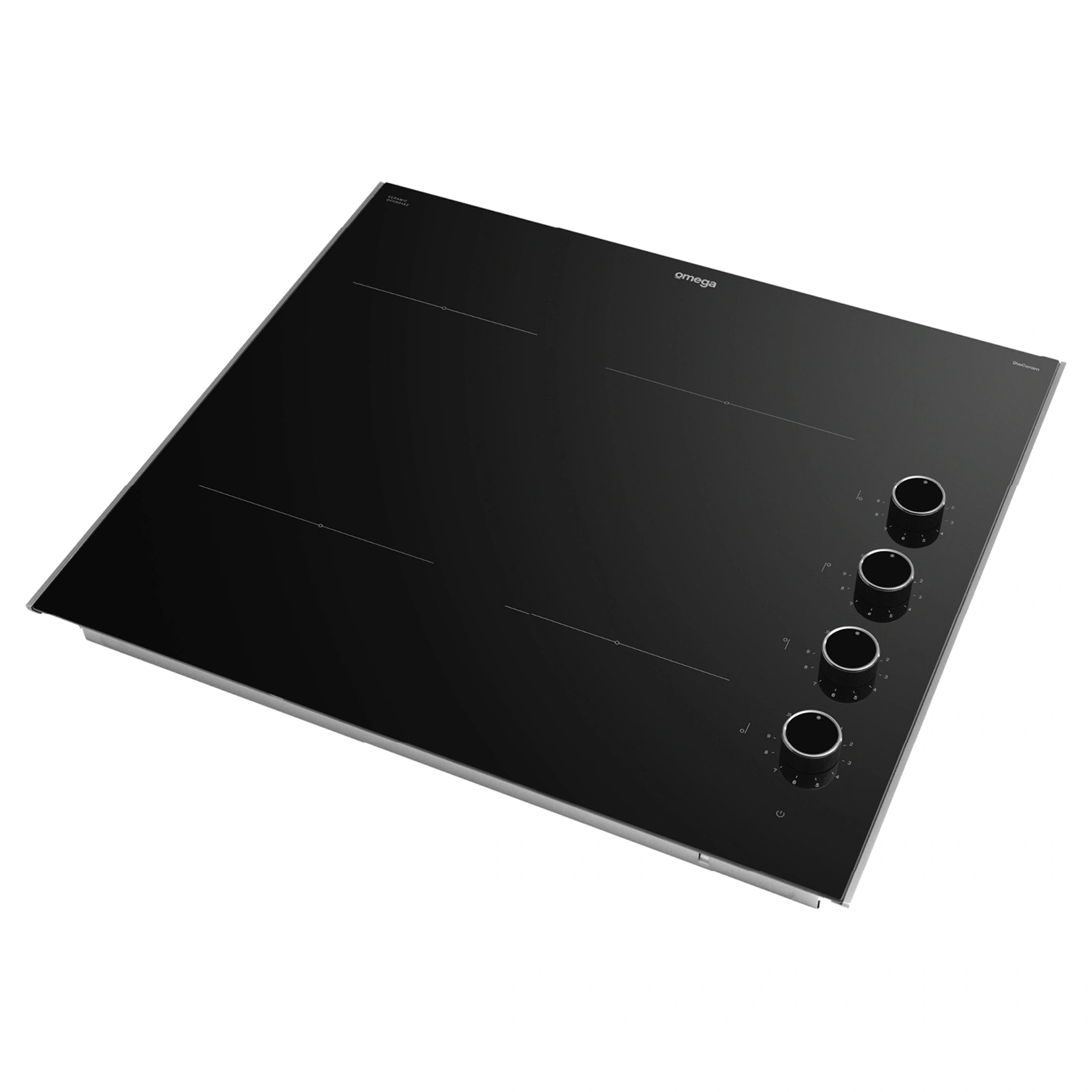 Omega Appliance 60cm Ceramic Cooktop, Knob Controls OCC604KZ, Right Side View