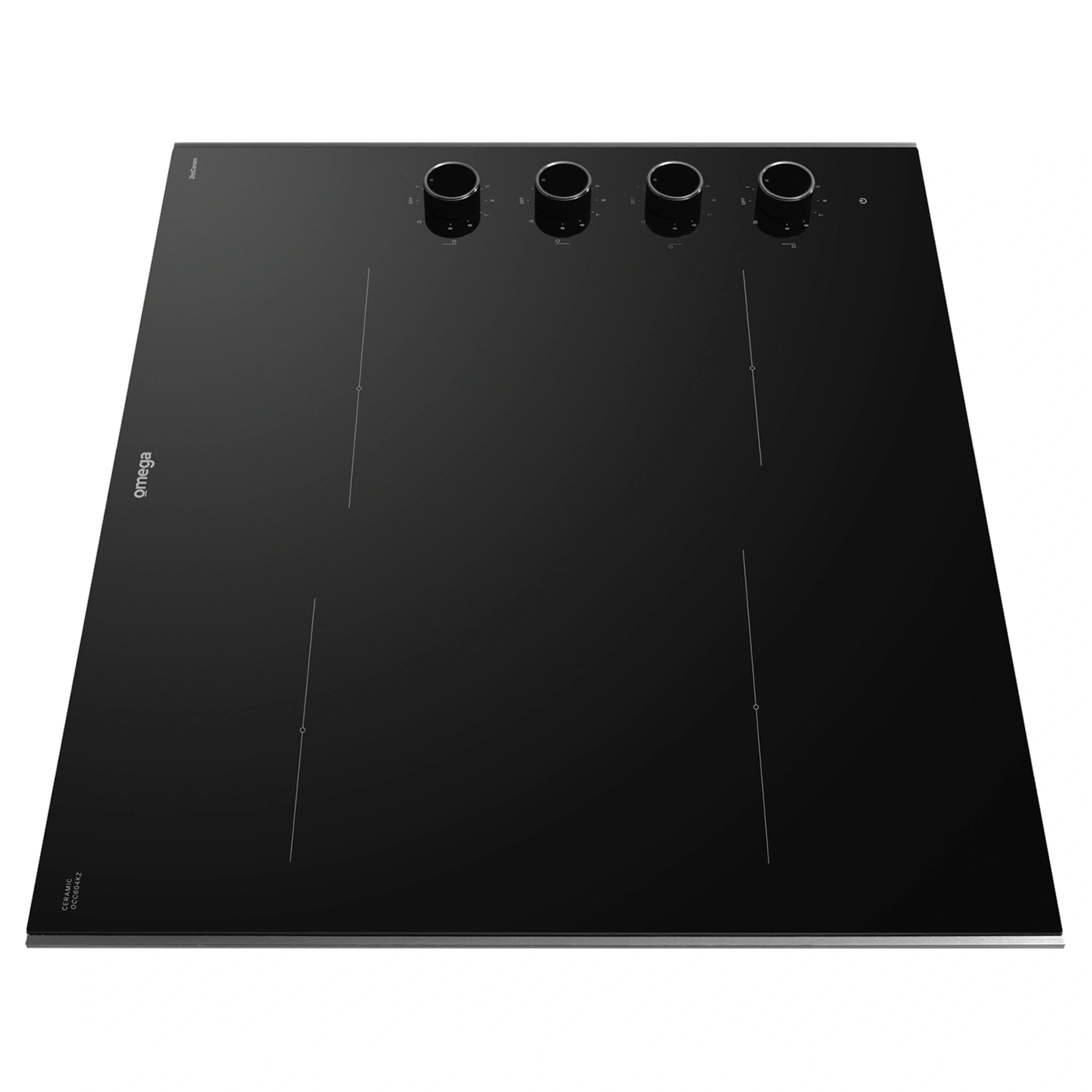 Omega Appliance 60cm Ceramic Cooktop, Knob Controls OCC604KZ, Side View