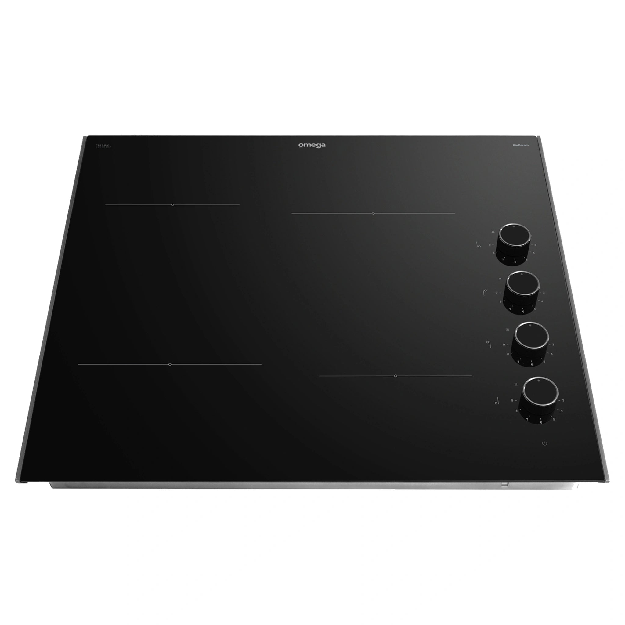Omega Appliance 60cm Ceramic Cooktop, Knob Controls OCC604KZ, Top View