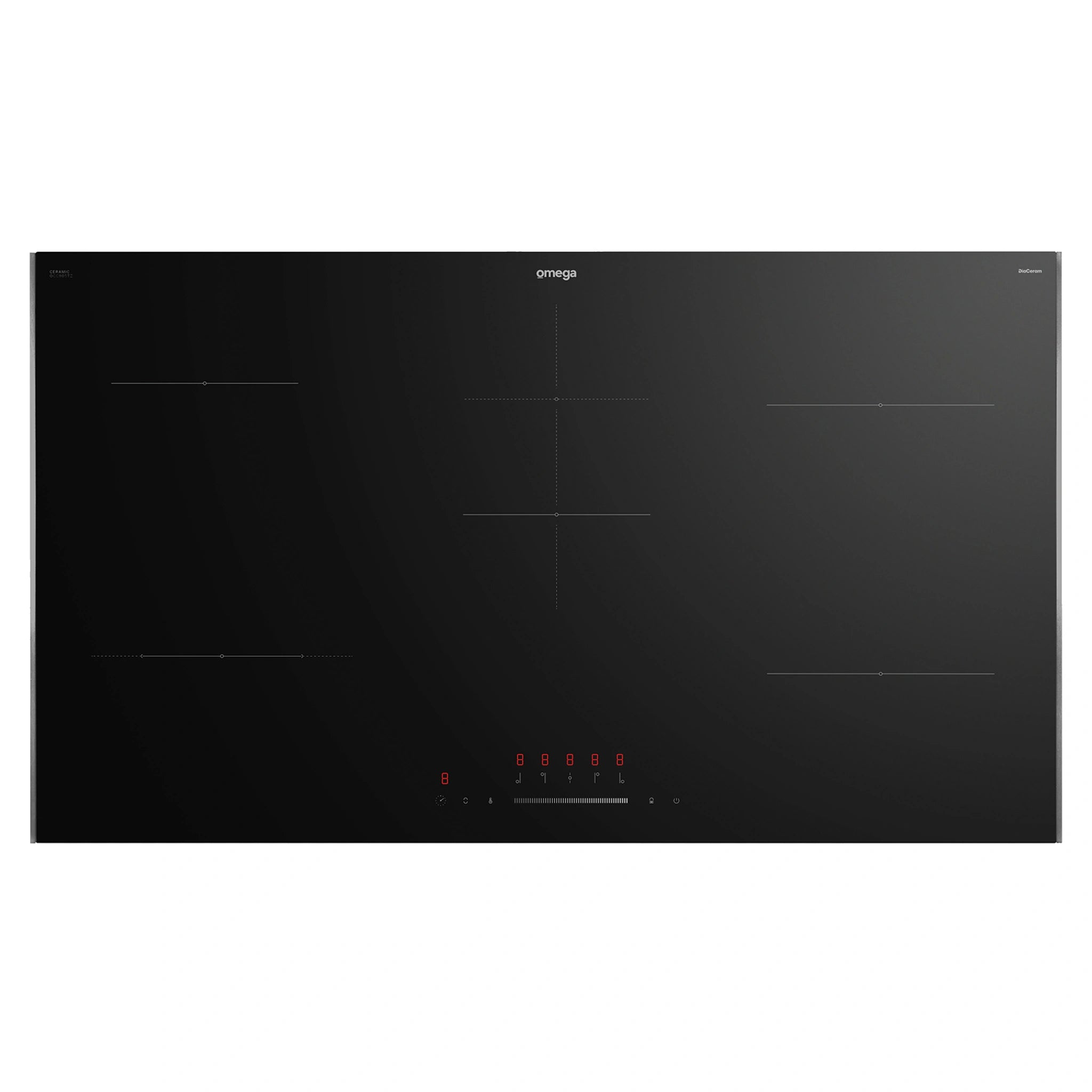 Omega Appliance 90cm Touch Controls Ceramic Cooktop OCC905TZ, Front View
