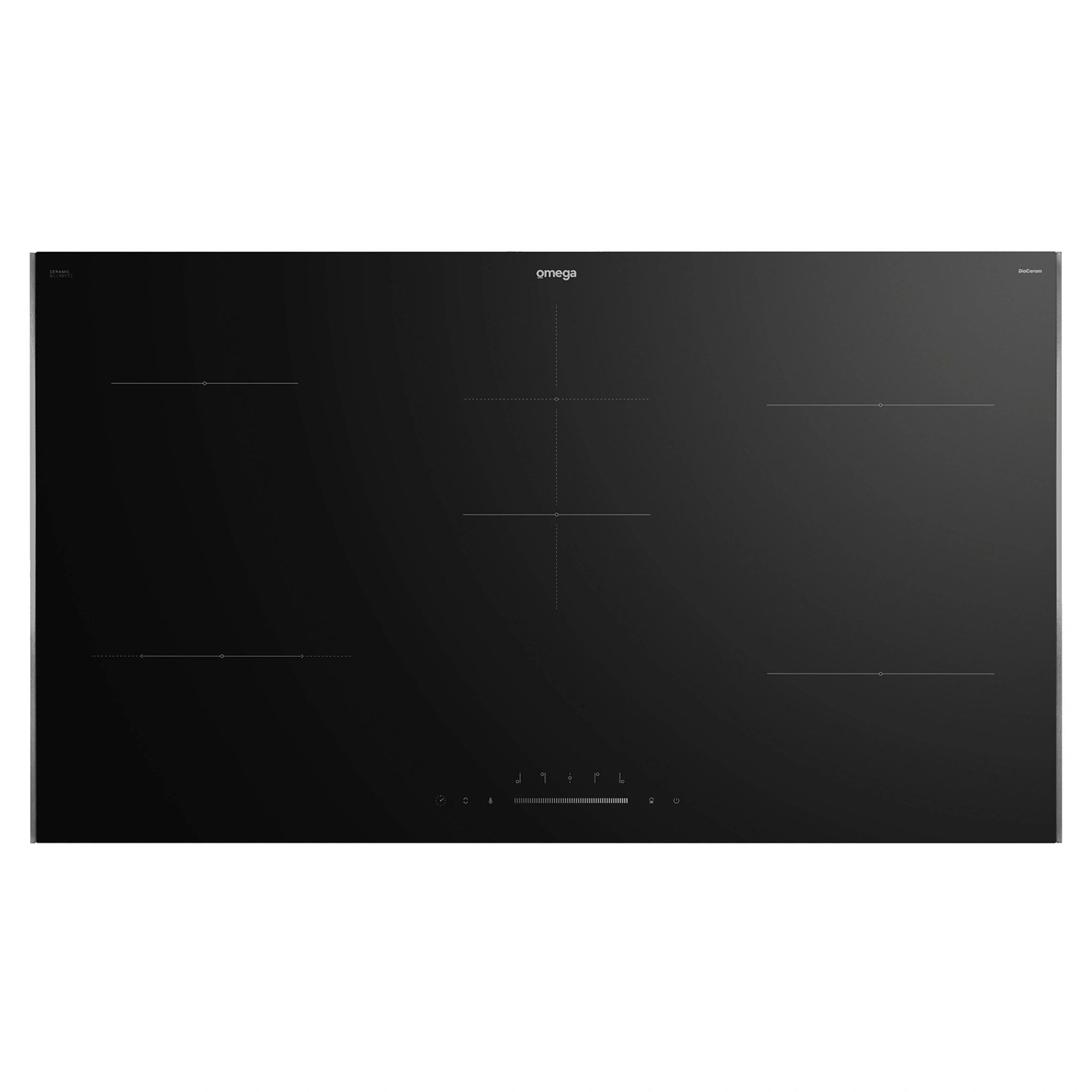 Omega Appliance 90cm Touch Controls Ceramic Cooktop OCC905TZ, Front View