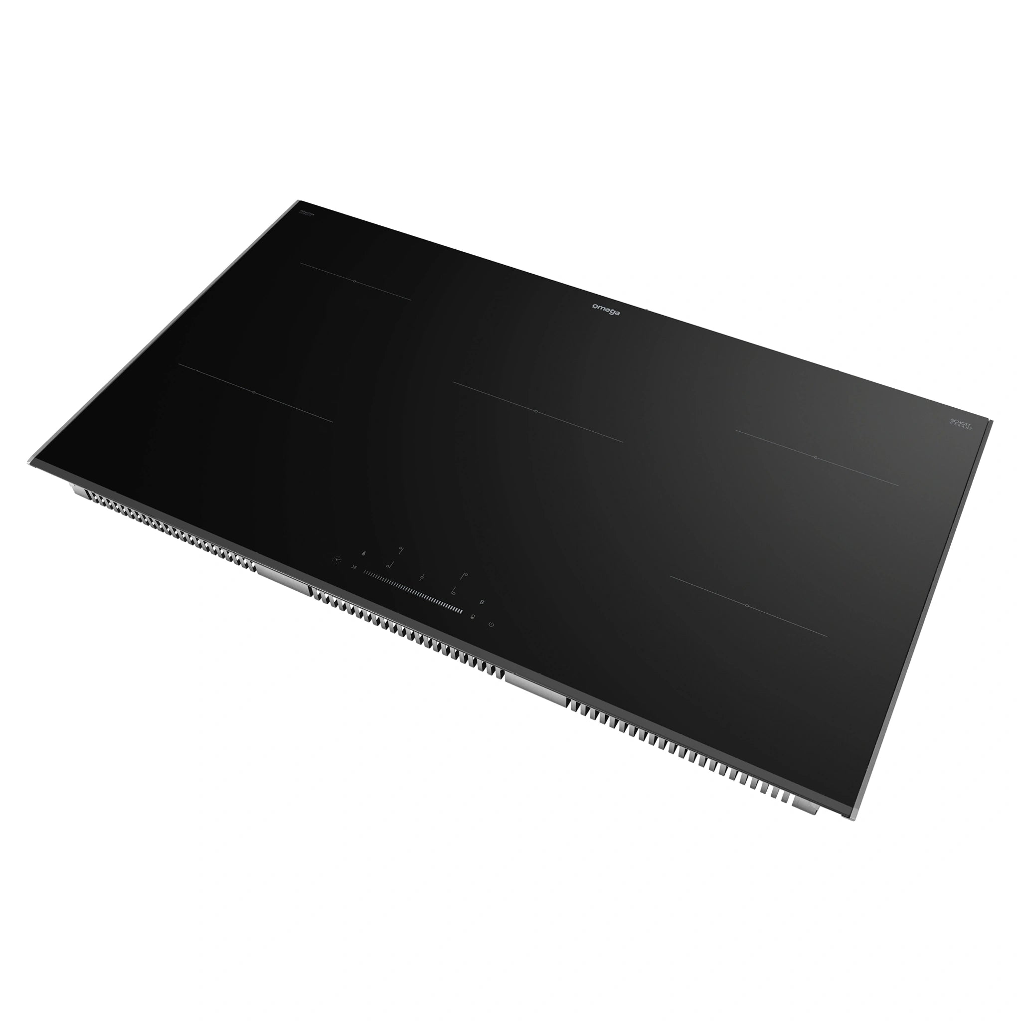 Omega Appliance 90cm 5 Zone Induction Cooktop with Bridge Zones OCI903FTZ, Right Side View