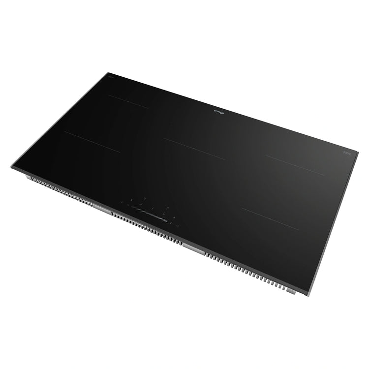 Omega Appliance 90cm 5 Zone Induction Cooktop with Bridge Zones OCI903FTZ, Right Side View