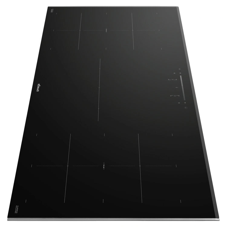 Omega Appliance 90cm 5 Zone Induction Cooktop with Bridge Zones OCI903FTZ, Side View