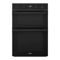 Omega Appliances 60cm 12 Function Double Oven, Midnight ODO6012M, Front View