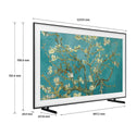 Samsung QA55LS03BAWXXY 55 Inch The Frame QLED 4K Smart TV, Dimensions
