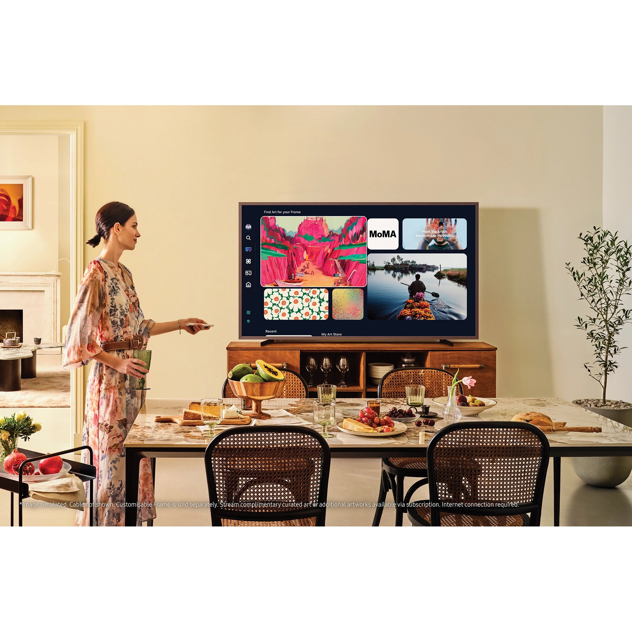 Samsung 85-inch The Frame Pro 4K Vision AI Smart TV QA85LS03FWWXXY, Lifestyle View