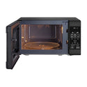 Sharp R211DB 20L Microwave Oven Black, Front view with door open
