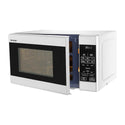 Sharp R211DW 20L Microwave Oven White, Front left view with door open