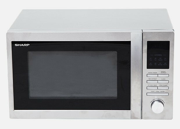 Sharp R32BST Stainless Steel Microwave Oven, Front view