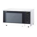 Sharp R890NW White Midsize Double Grill Convection 900W Microwave, Front left view