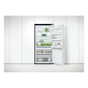 Fisher & Paykel 494L ActiveSmart Bottom Mount Fridge RF522BRPW6, Front view with door open in a cabinet