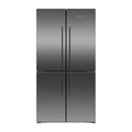 Fisher & Paykel 538L Quad Door Fridge Black Steel RF605QDVB2, Front view 