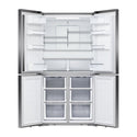 Fisher & Paykel 538L Quad Door Fridge Black Steel RF605QDVB2, Front view with all doors open