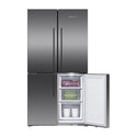 Fisher & Paykel 538L Quad Door Fridge Black Steel RF605QDVB2, Bottom single door open