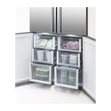Fisher & Paykel 538L Quad Door Fridge Stainless Steel RF605QDVX2, Bottom open with food items