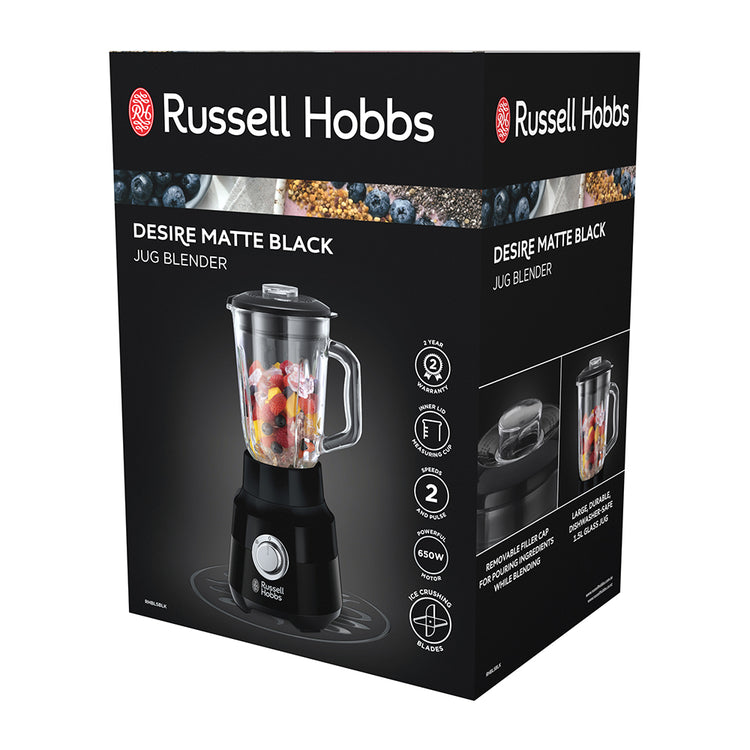 Russell Hobbs RHBL5BLK 1.5L Desire Matte Black Jug Blender, Image 5