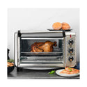 Russell Hobbs Air Fry CrispNBake Toaster Oven RHTOV25, Front view, contains chicken 