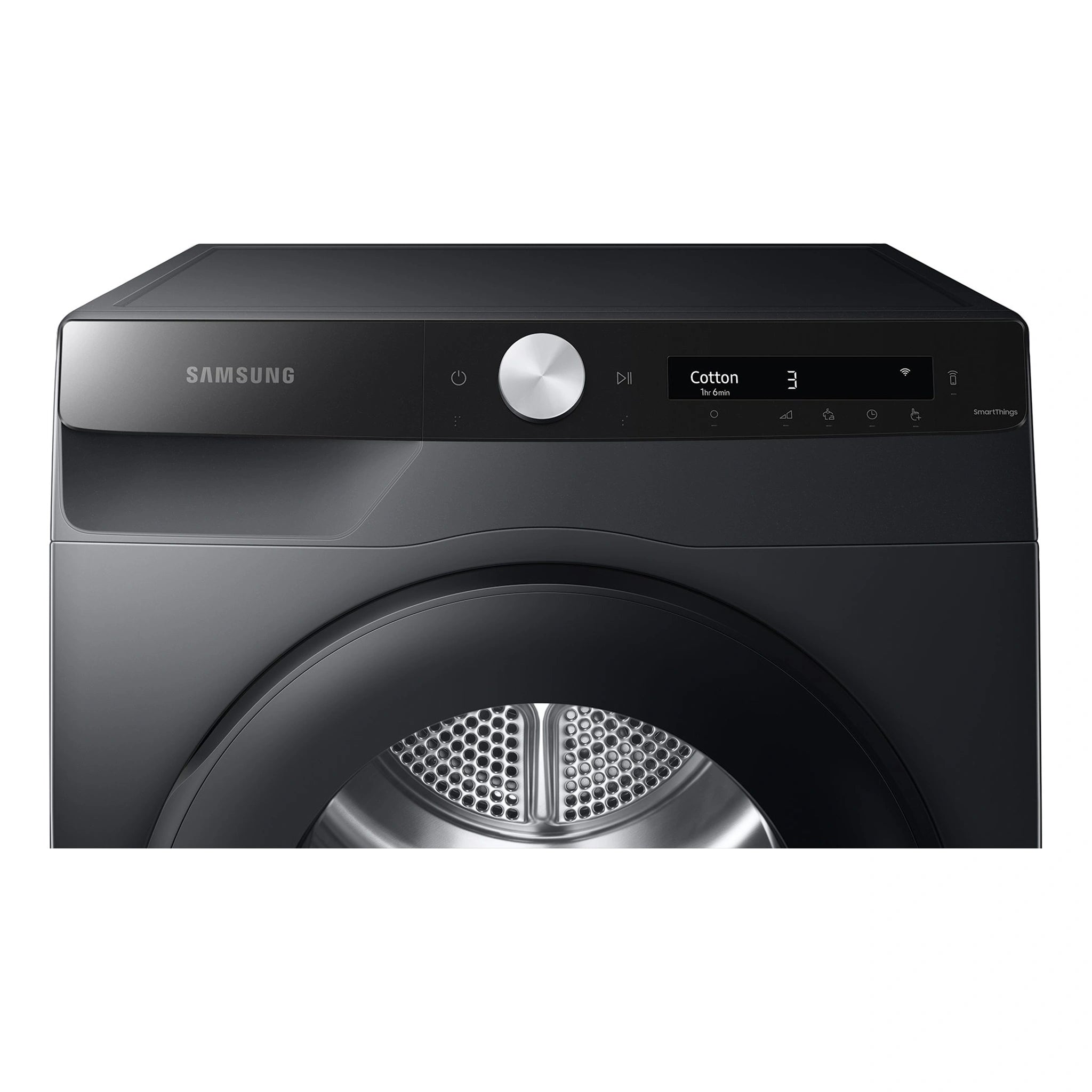 Samsung 8kg Heat Pump Smart Dryer with Intelligent AI Dry DV80T5420AB, Control Panel View
