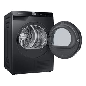 Samsung 8kg Heat Pump Smart Dryer with Intelligent AI Dry DV80T5420AB, Left Side View With Door Open