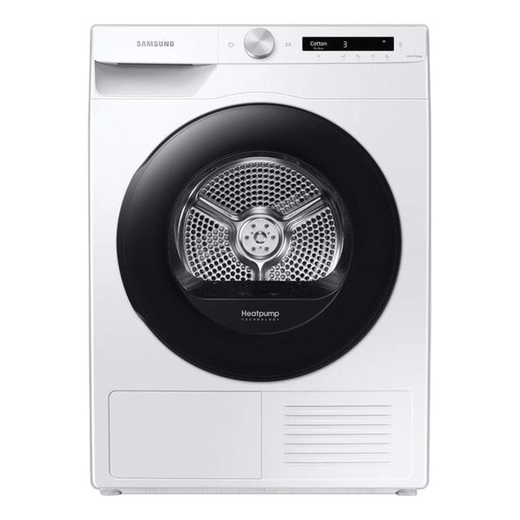 Samsung 8kg Heat Pump Smart Dryer with Intelligent AI Dry DV80T5420AW, Front View