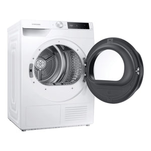 Samsung 9kg Smart Heat Pump Dryer DV91T6440LE, Left Side View With Door Open