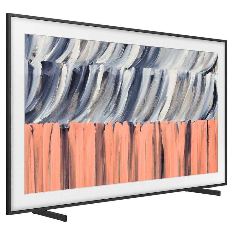 Samsung 55 Inch Black The Frame 4K Vision AI Smart TV (2026) QA55LS03HEWXXY, Left Side View with Stand Legs
