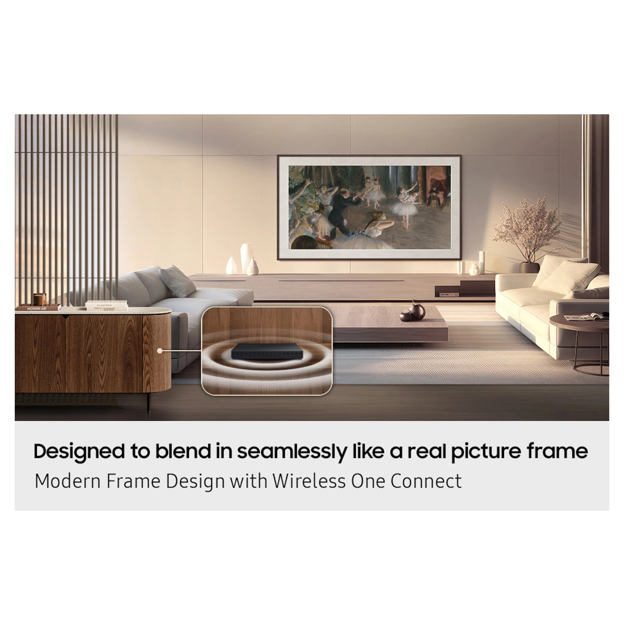 Samsung 65 Inch Black The Frame Pro 4K Vision AI Smart TV (2026) QA65LS03HWWXXY, Picture Frame View