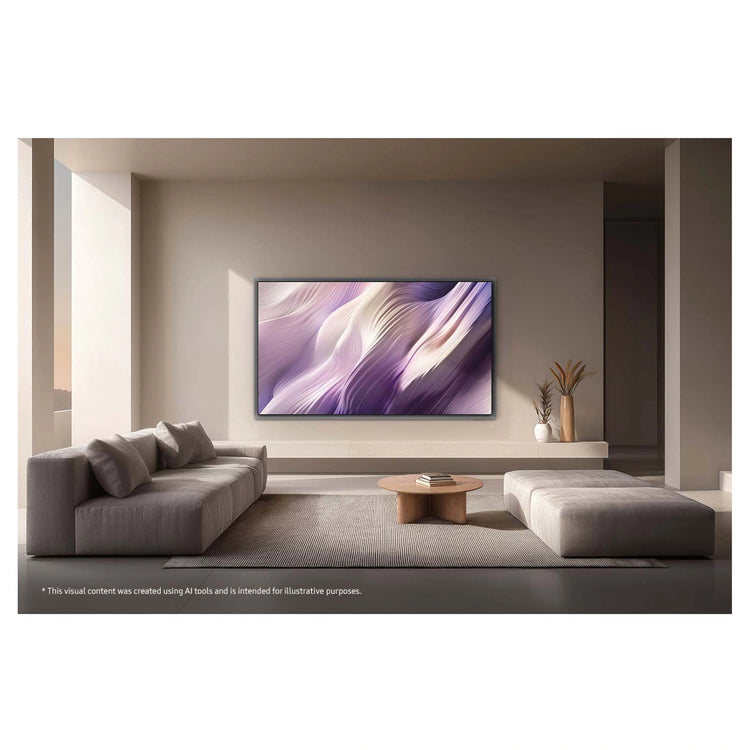 Samsung 65 Inch S95H OLED 4K Smart AI TV QA65S95HAWXXY, Front View on the Wall