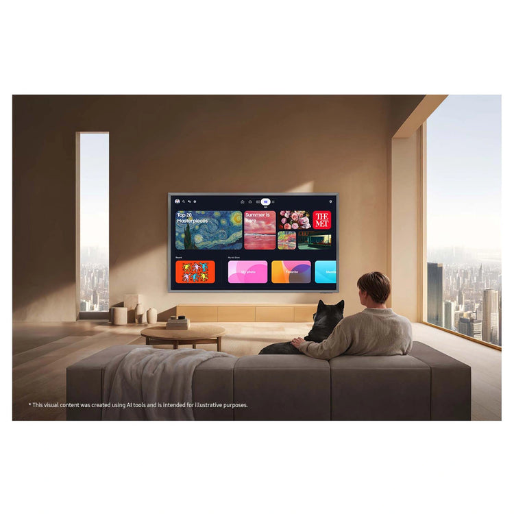 Samsung 65 Inch S95H OLED 4K Smart AI TV QA65S95HAWXXY, Front View on the Wall