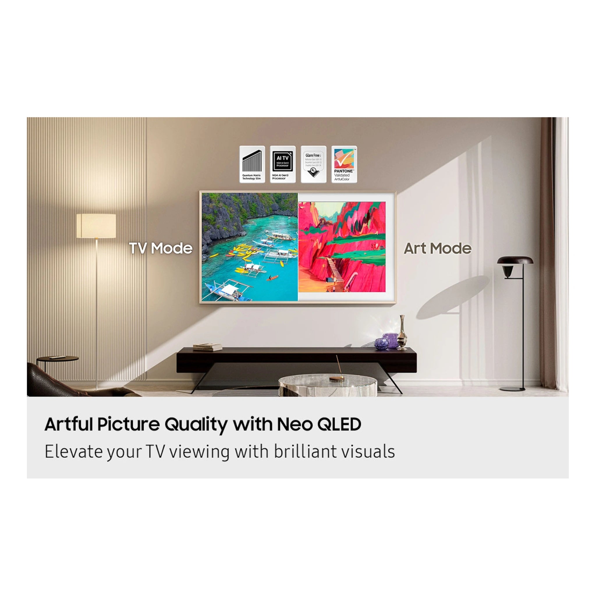 Samsung QA75LS03FWWXXY 75-inch The Frame Pro 4K Vision AI Smart TV