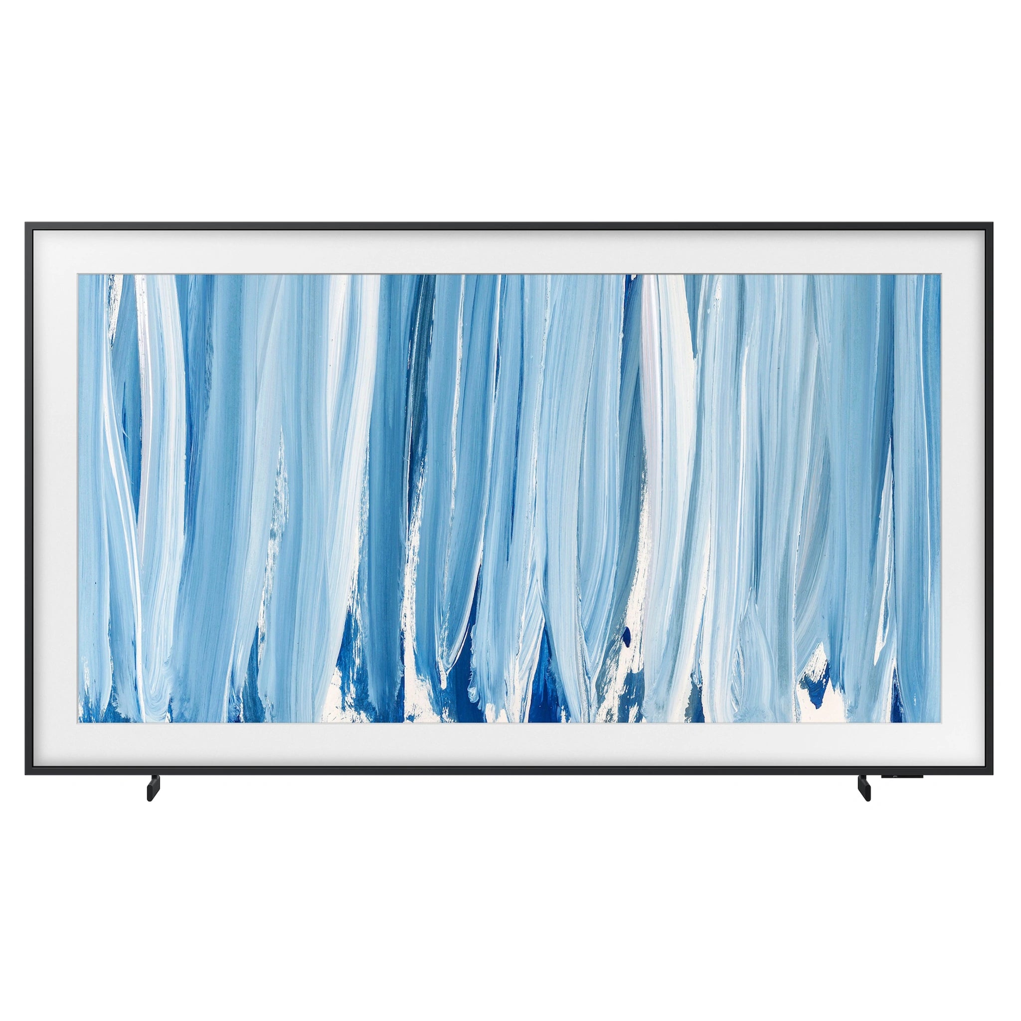 Samsung 75 Inch Black The Frame Pro 4K Vision AI Smart TV (2026) QA75LS03HWWXXY, Front View with Stand Legs