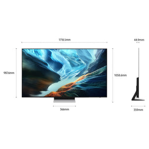 Samsung 77 Inch OLED S90H 4K Vision AI Smart TV QA77S90HAWXXY, Dimensions View