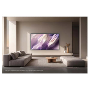 Samsung 77 Inch S95H OLED 4K Smart AI TV QA77S95HAEXXY, Front View on the Wall