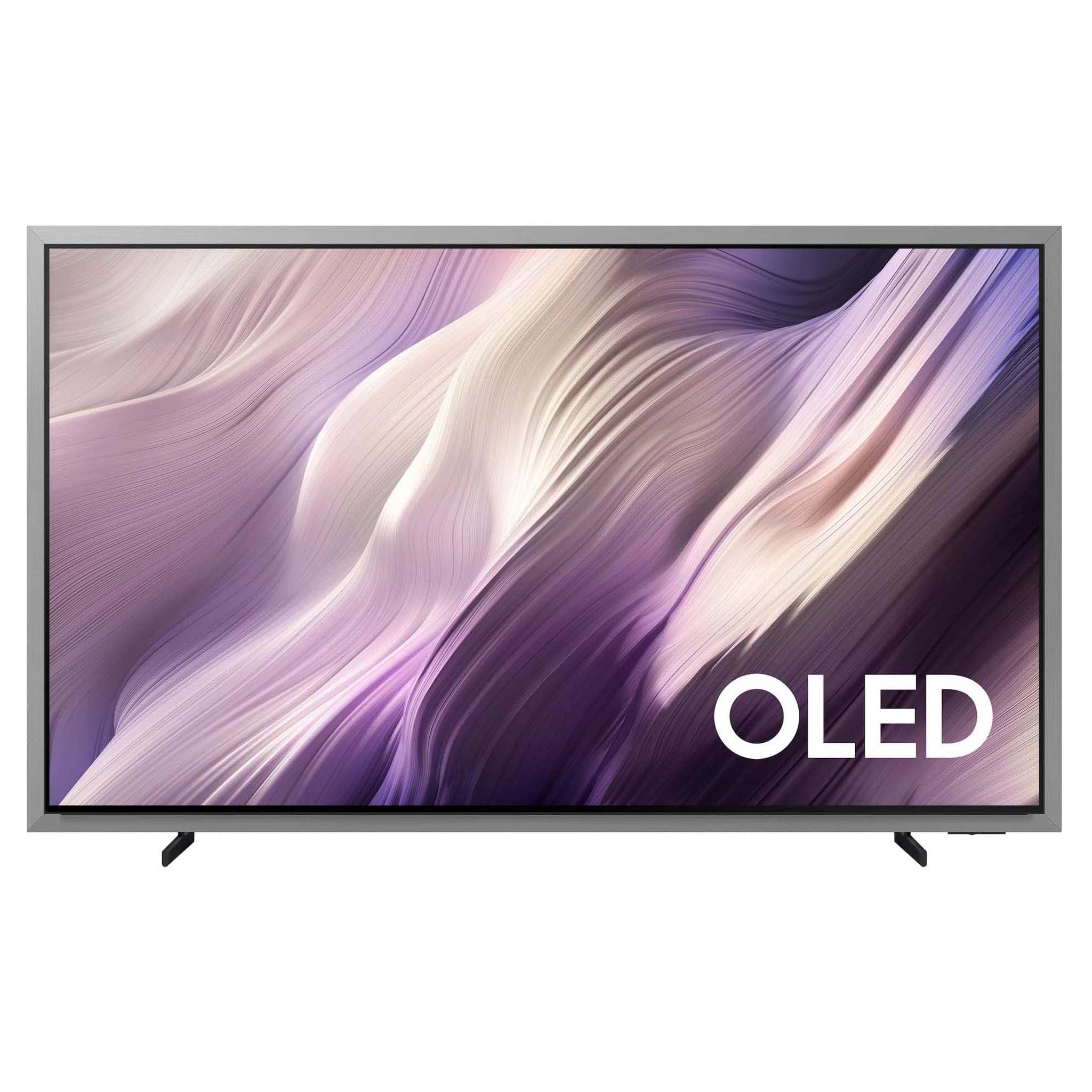 Samsung 77 Inch S95H OLED 4K Smart AI TV QA77S95HAEXXY, Front View with Stand Legs