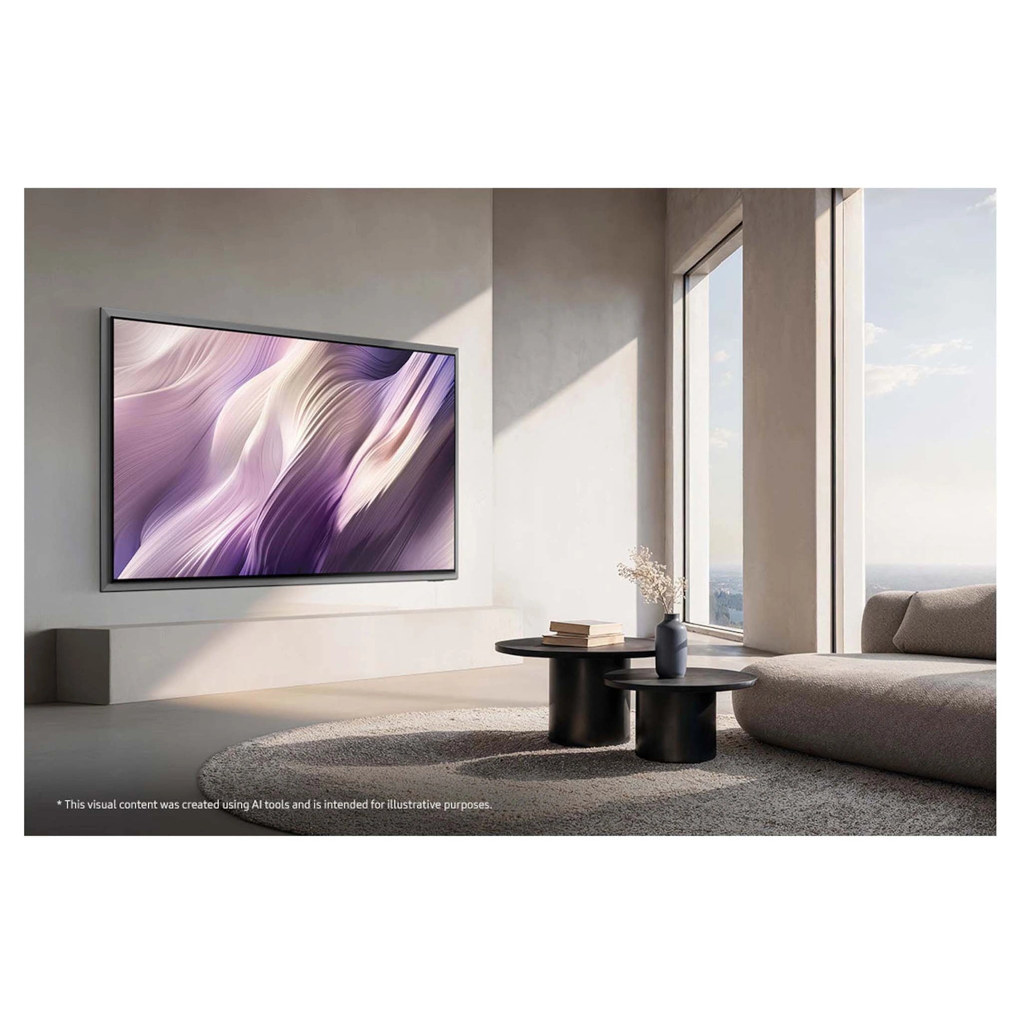 Samsung 83 Inch S95H OLED 4K Smart AI TV QA83S95HAEXXY, Front on the Wall View