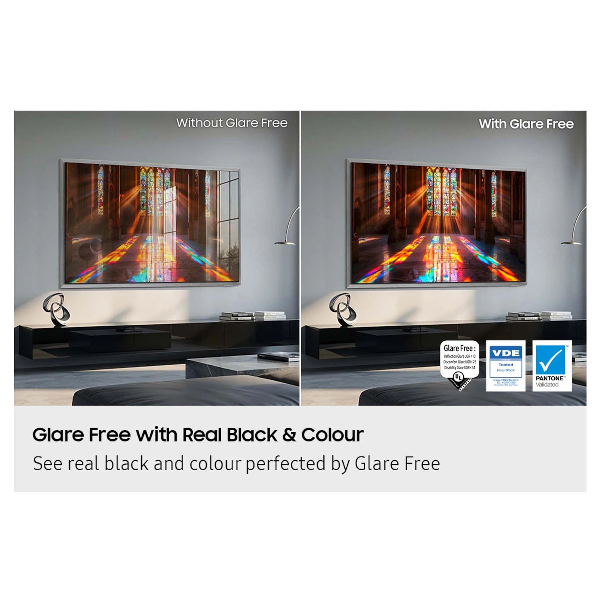 Samsung 83 Inch S95H OLED 4K Smart AI TV QA83S95HAEXXY, Glare Free Feature
