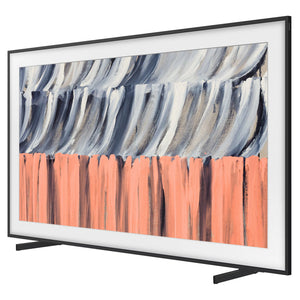 Samsung 85 Inch Black The Frame 4K Vision AI Smart TV (2026) QA85LS03HEWXXY, Right Side View with TV Stand Legs