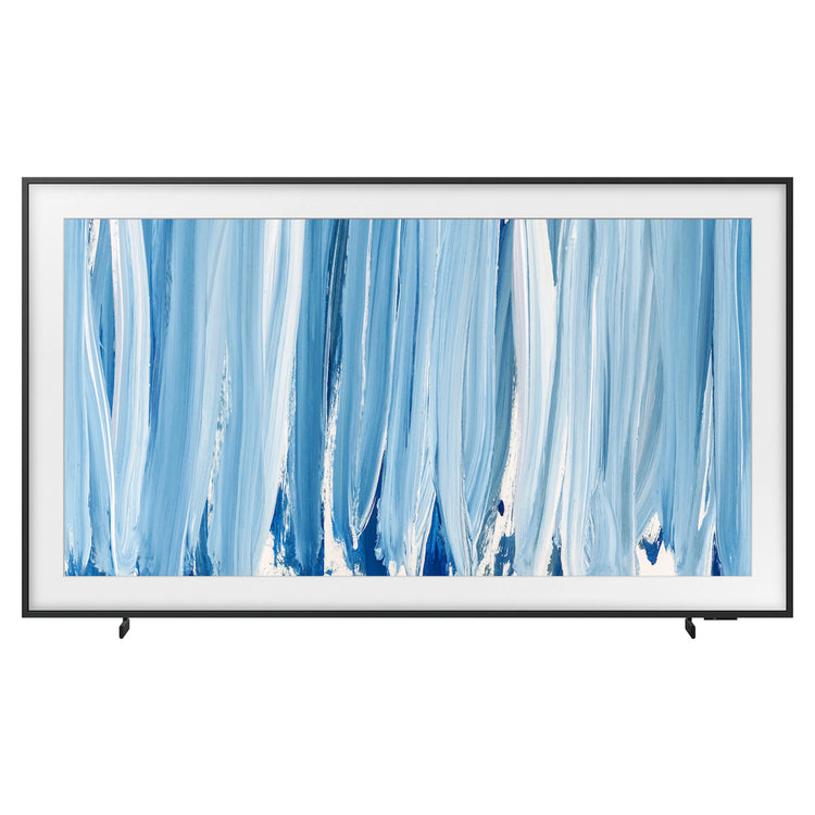 Samsung 85 Inch Black The Frame Pro 4K Vision AI Smart TV (2026) QA85LS03HWWXXY, Front View with Stand Legs