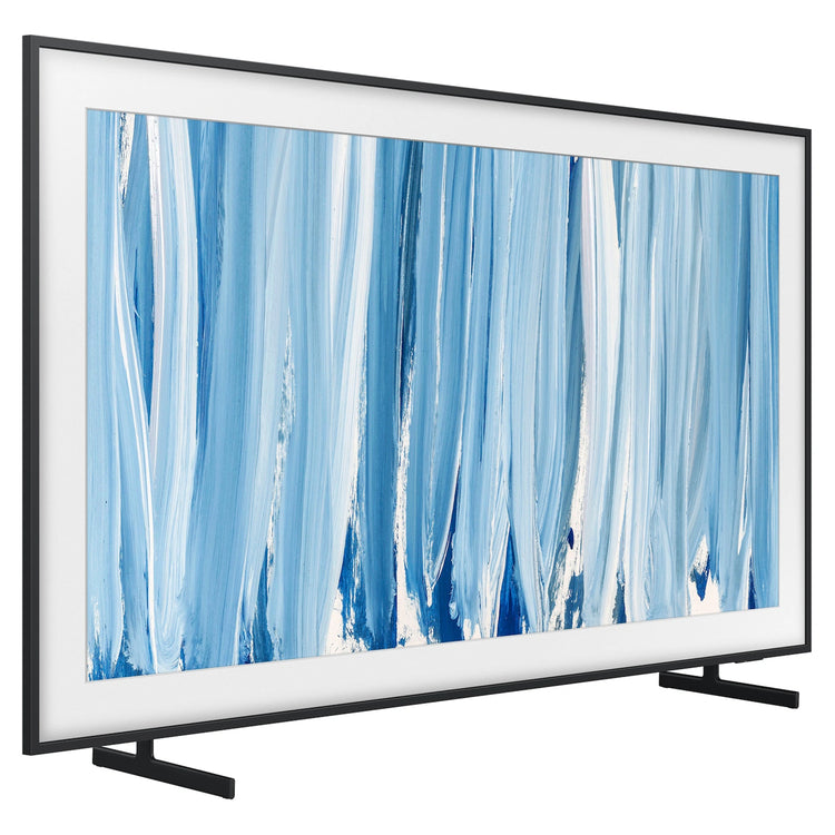 Samsung 85 Inch Black The Frame Pro 4K Vision AI Smart TV (2026) QA85LS03HWWXXY, Left Side View with Stand Legs