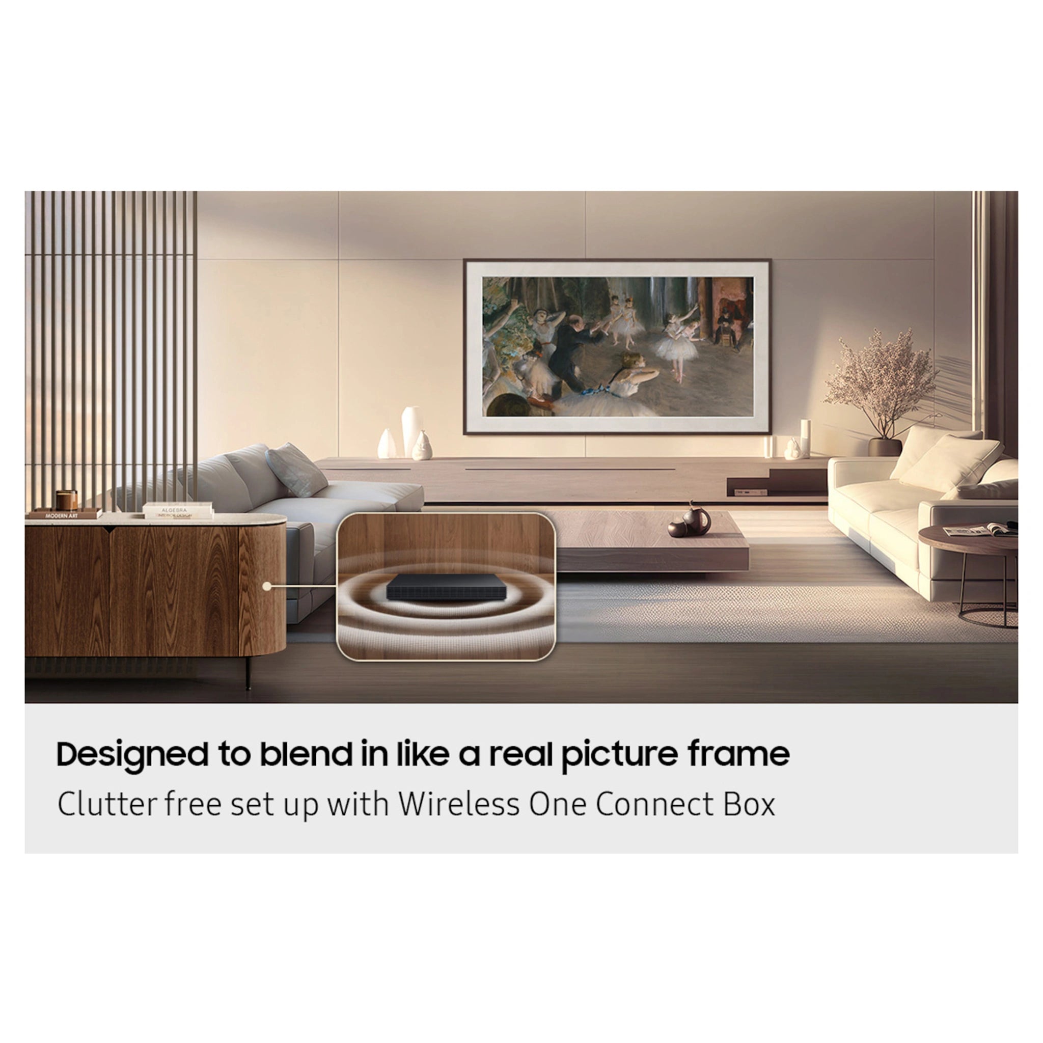 Samsung 85 Inch Black The Frame Pro 4K Vision AI Smart TV (2026) QA85LS03HWWXXY, Picture Frame View